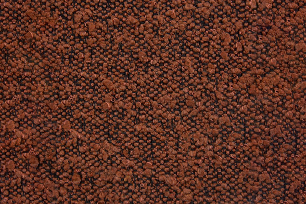 KOPFTEIL gepolstert - Gesteppt – Terrakotta-Bouclé-Stoff - 140 cm - Beige/Terracotta, Holz (140/120/10cm) - Sommeil de Plomb