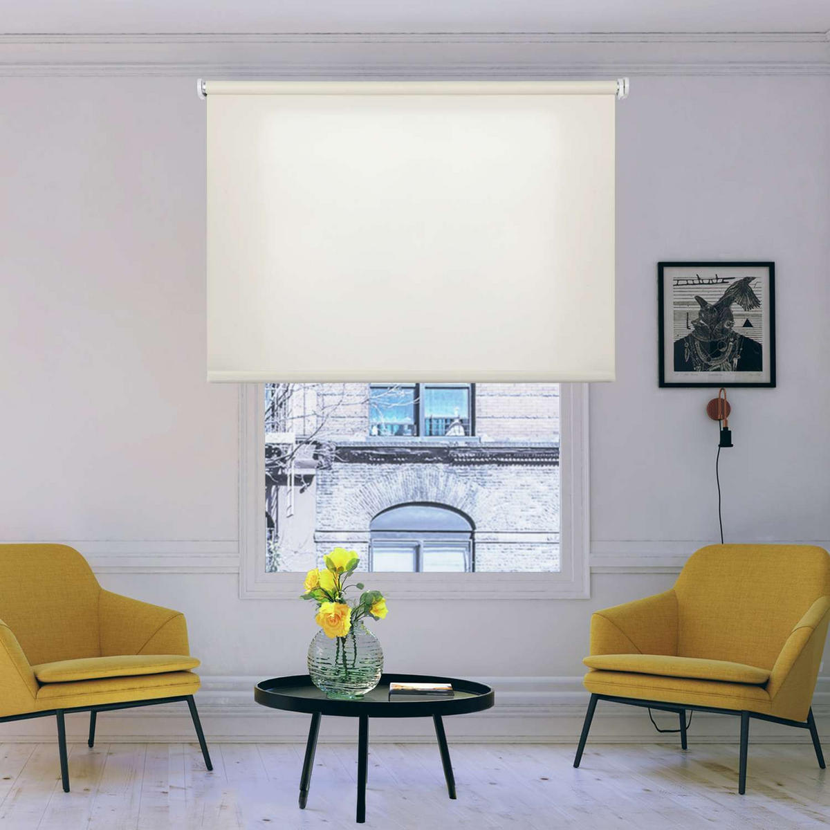 ROLLO Ekrü, 180 cm x 250 cm - Beige, Kunststoff (180/250cm) - STORESDECO