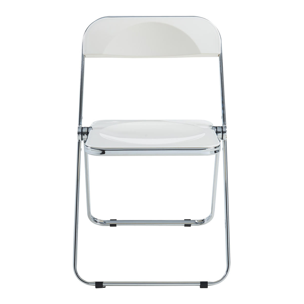 KLAPPSTUHL-SET Pornainen 2 TLG. - Weiß, Kunststoff/Metall (46/74/47cm) - [en.casa]