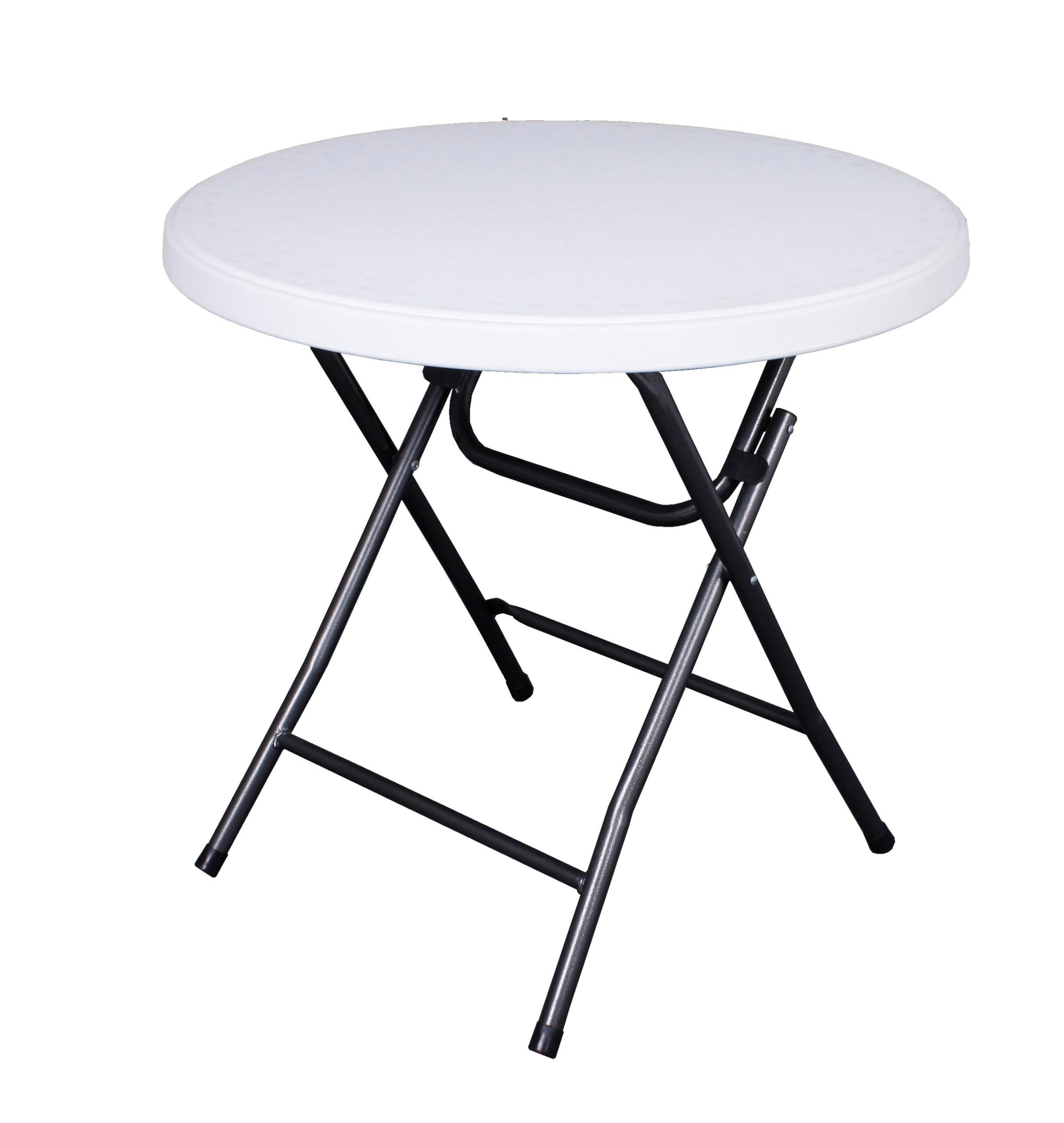 GARTENTISCH Sascha Ø 80 cm Terrassentisch - Weiß, Kunststoff (80/80/74cm) - DELUKE