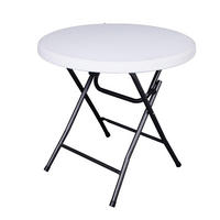 GARTENTISCH Sascha Ø 80 cm Terrassentisch - Weiß, Kunststoff (80/80/74cm) - DELUKE