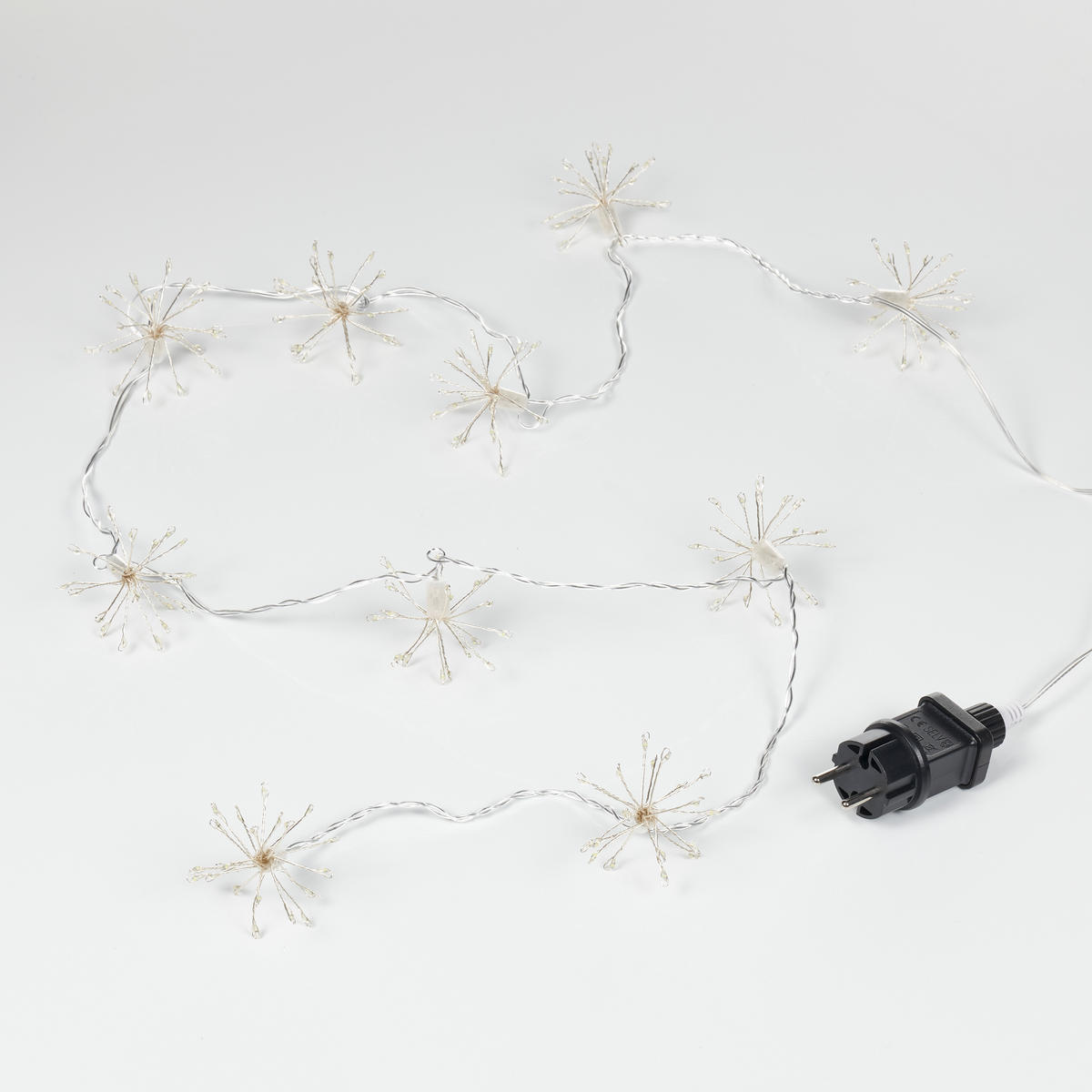 LED-LICHTERKETTE - 200 LEDs im Feuerwerklook für stimmungsvolle Innenbeleuchtung, 180cm lang mit 5m Zuleitung - Weiß, Kunststoff (500cm) - Northpoint