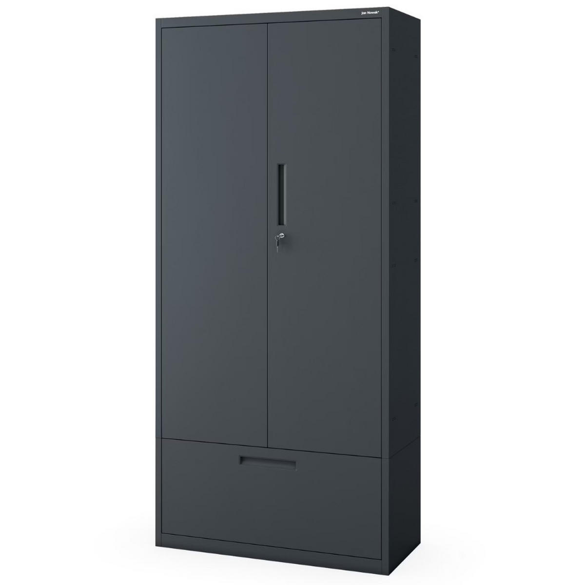 METALLSCHRANK mit Hohe Schublade RUEL 195x90x40cm Anthrazit - Anthrazit, Metall (90/195/40cm) - DELUKE