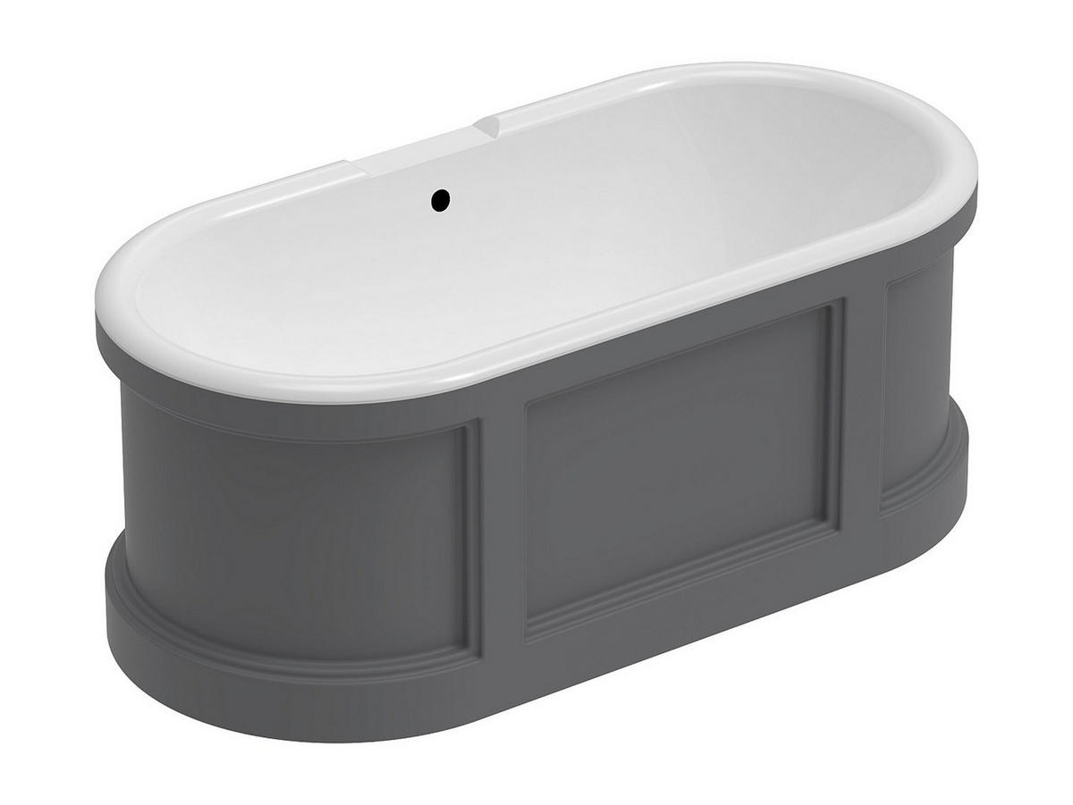 FREISTEHENDE Badewanne - 1 Person - Acryl - Grau - Grau, Kunststoff (151/60/73.5cm) - Vente-Unique