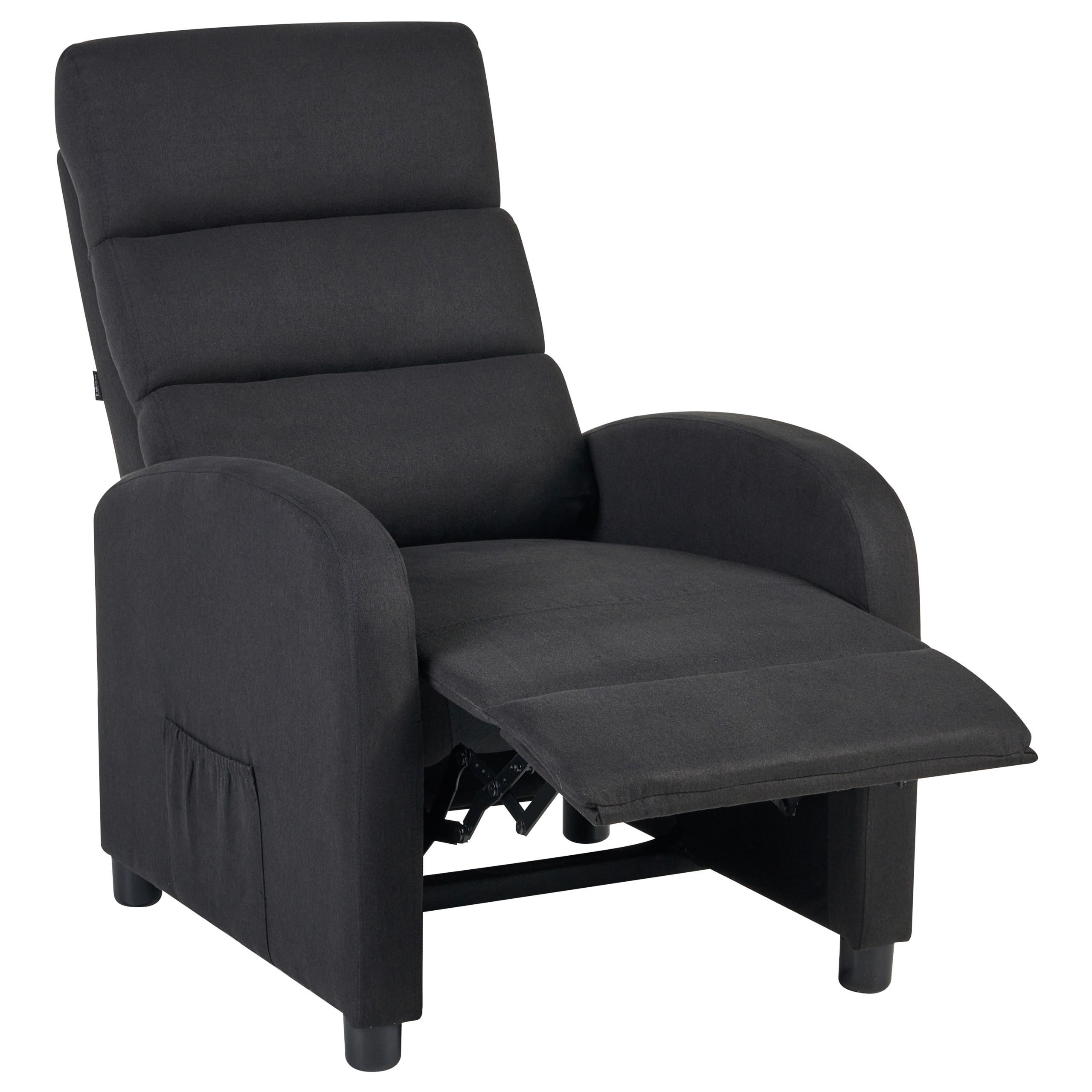 FERNSEHSESSEL Stoff Schwarz Otus - Schwarz, Textil (67/75/89cm) - Beliani