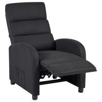 FERNSEHSESSEL Stoff Schwarz Otus - Schwarz, Textil (67/75/89cm) - Beliani