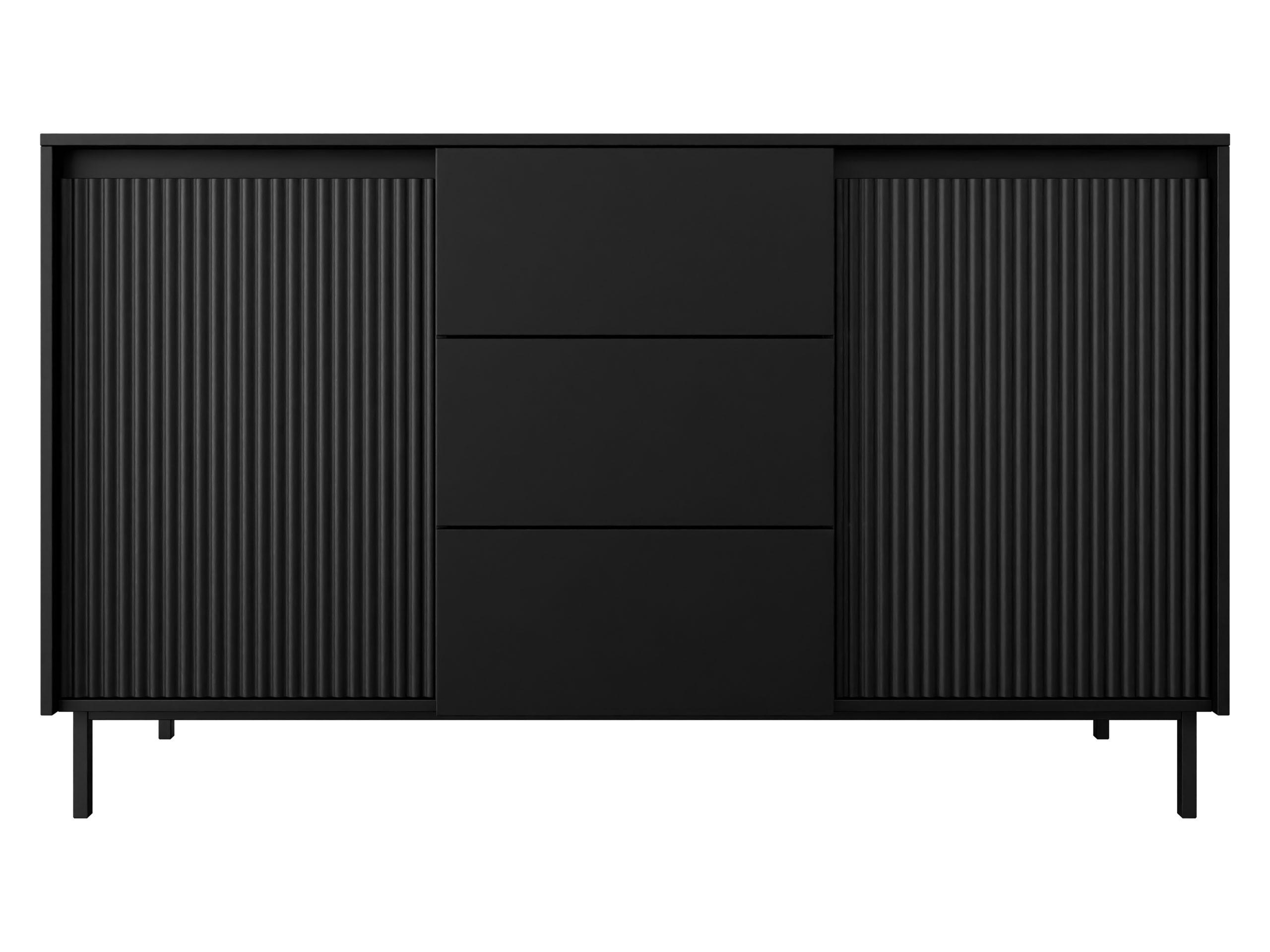 SIDEBOARD Ozmi 2D3SZ - Schwarz, Holzwerkstoff/Metall (153/90/50cm) - MIRJAN24