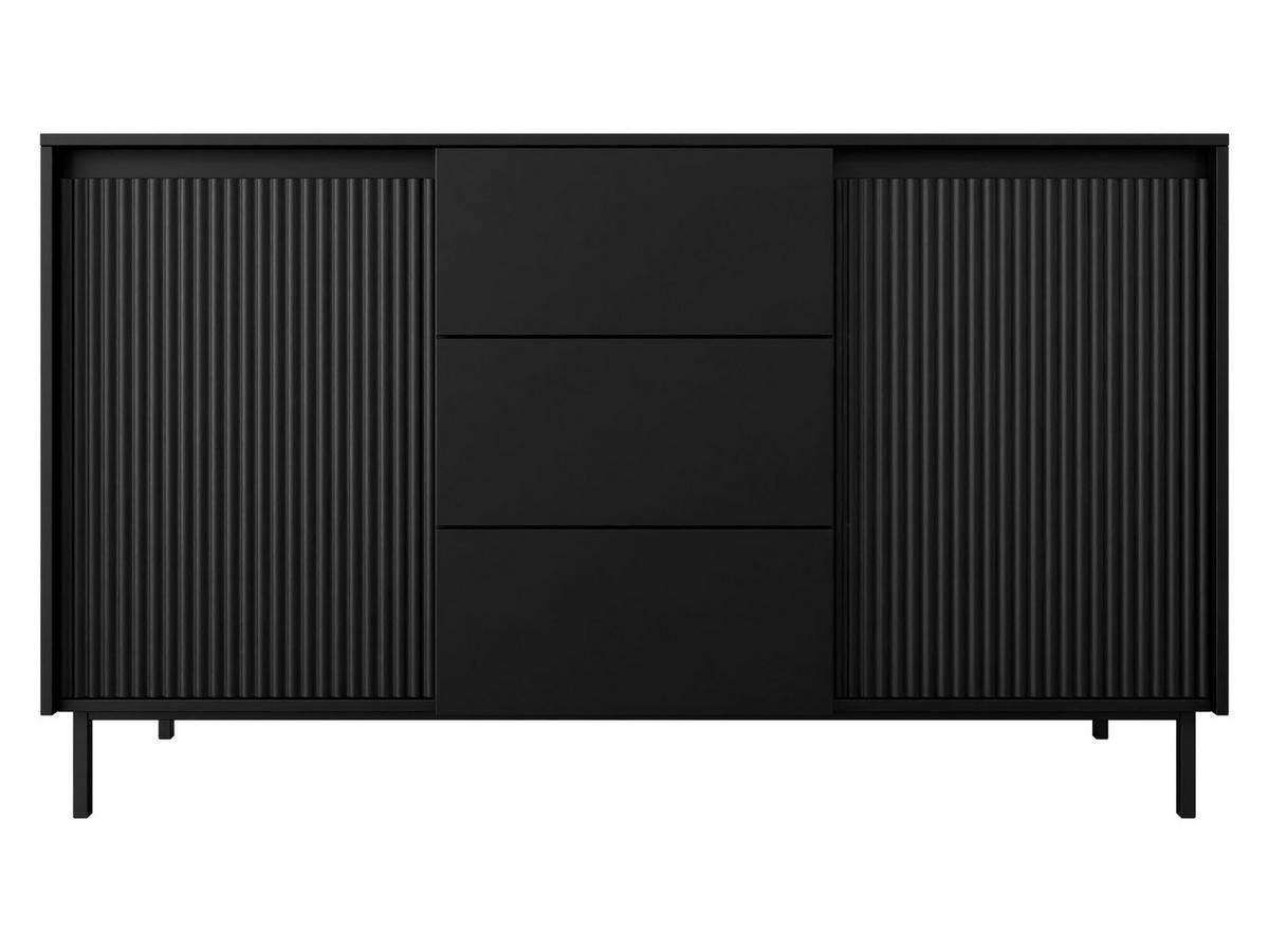 SIDEBOARD Ozmi 2D3SZ - Schwarz, Holzwerkstoff/Metall (153/90/50cm) - MIRJAN24