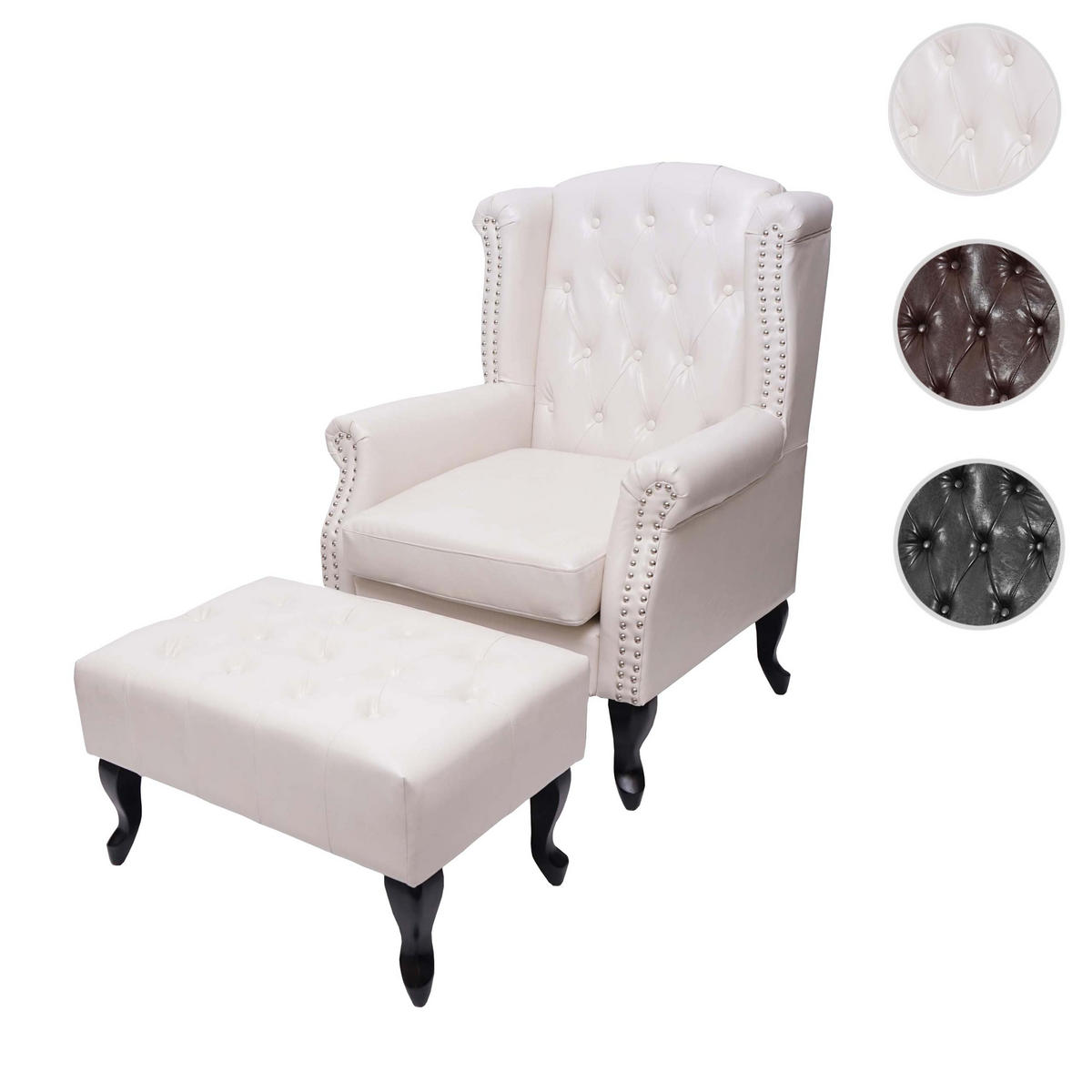 RELAXSESSEL Cremeweiß - Weiß, Textil (75/102/80cm) - MCW