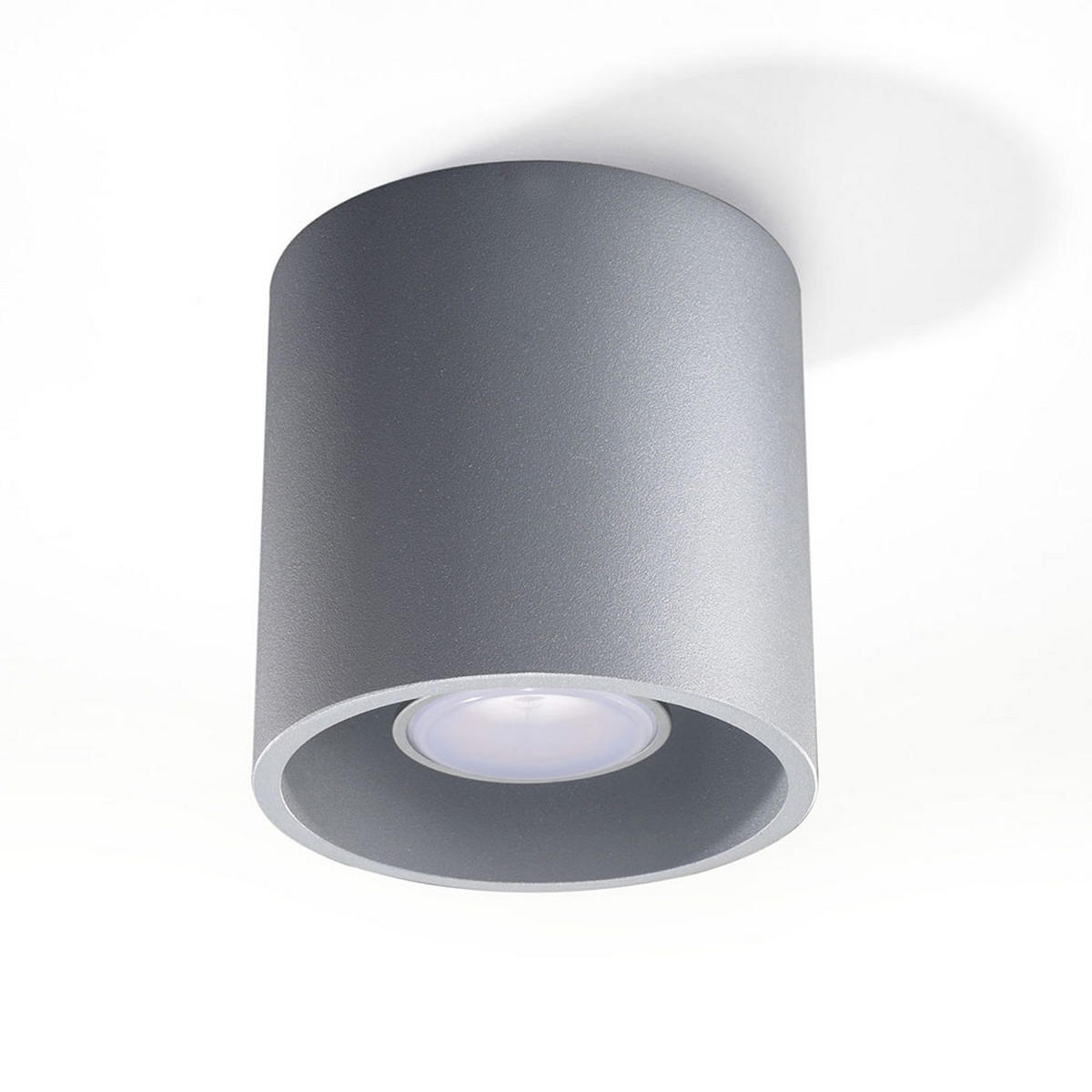 AUFBAULEUCHTE Aluminium Grau Rund - Grau, Metall (10/10/10cm)