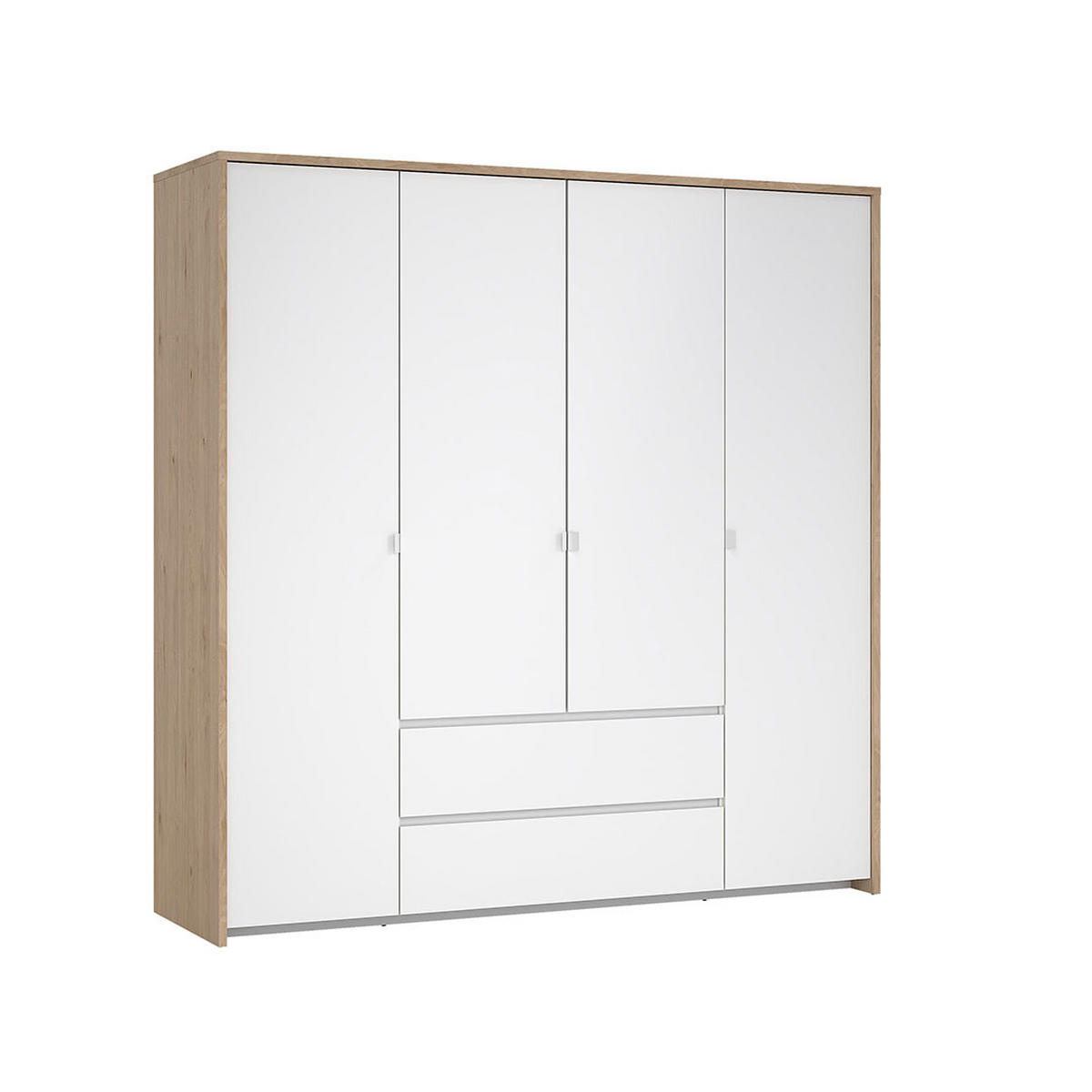 KLEIDERSCHRANK, Next, Weiß, Holzwerkstoff, 197 x 58 x 203 cm - Weiß, Holzwerkstoff (197/203/58cm) - ebuy24