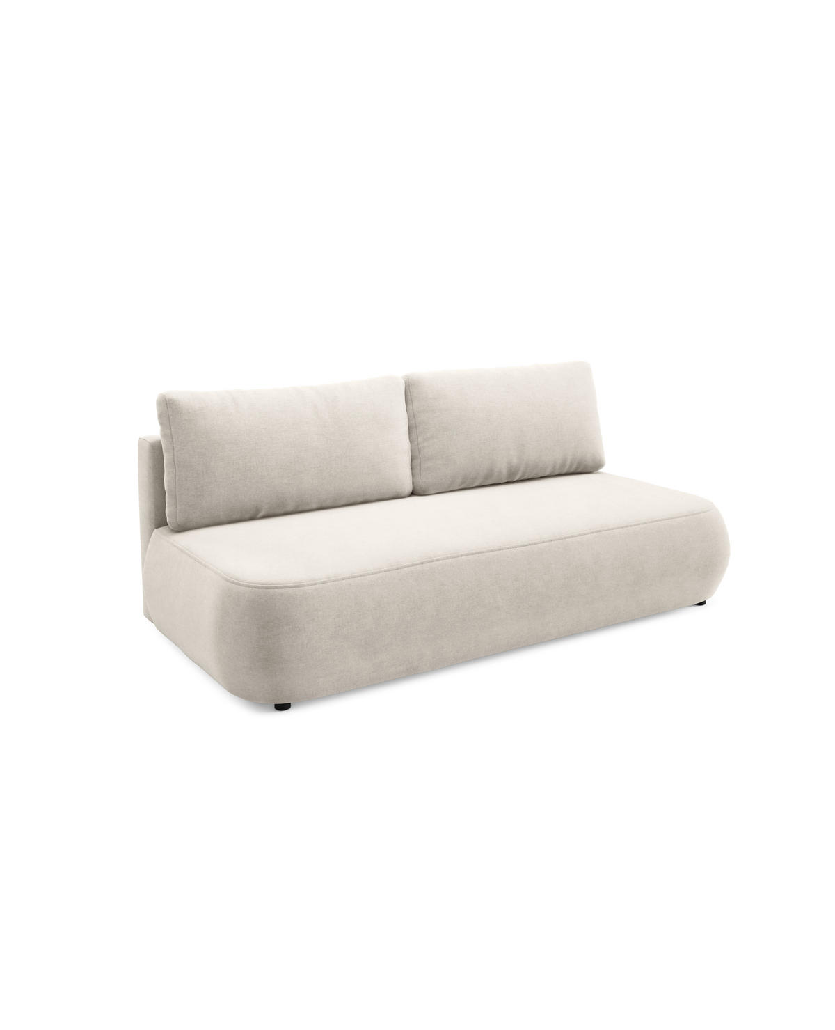 SCHLAFSOFA mit Bettkasten Beige - Beige/Schwarz, Holz/Holzwerkstoff (210/82/106cm) - Furnisell