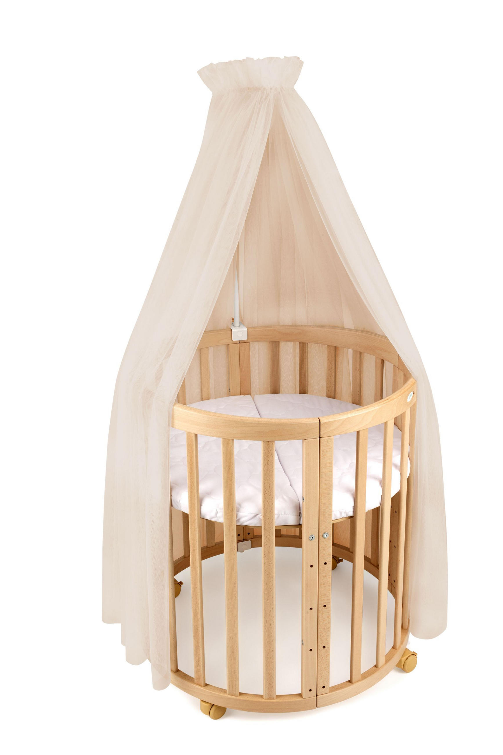 BABY Betthimmel Baldachin mit Himmelstange - Beige, Textil - waldin
