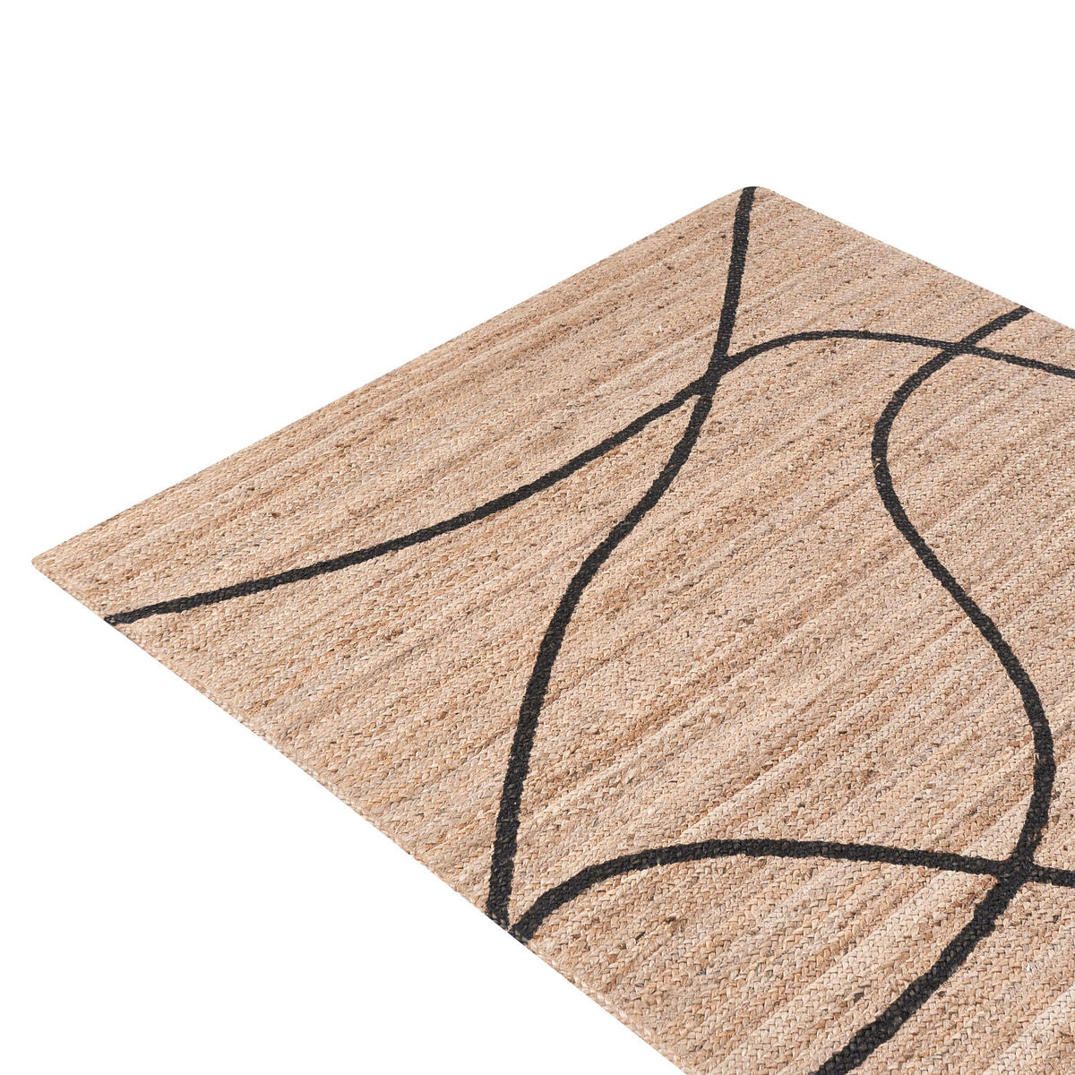 KOBEREC Béžový 160/230 cm Juta Ghota - béžová, textil (160/230cm) - Beliani