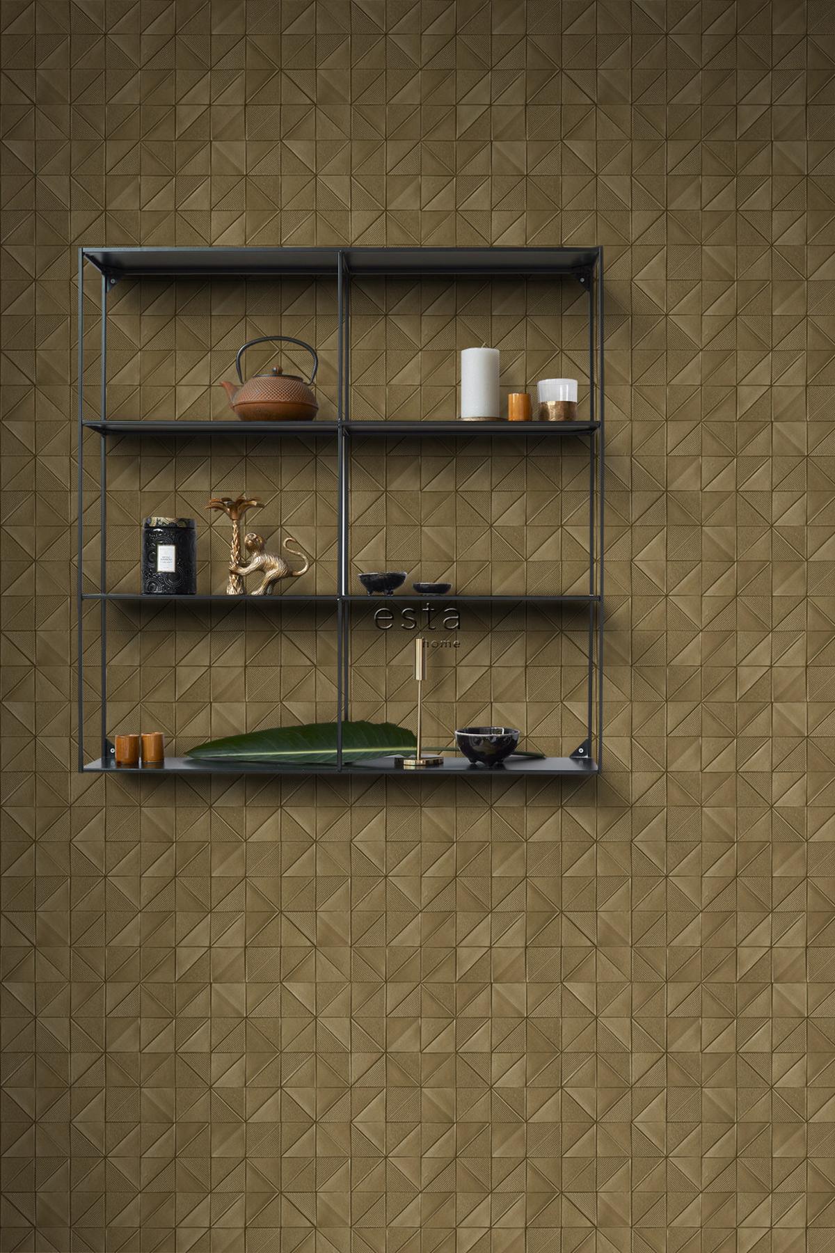 TAPETE 3D-Muster 50 x 900 cm - Braun, Papier (50/900cm) - ESTAhome