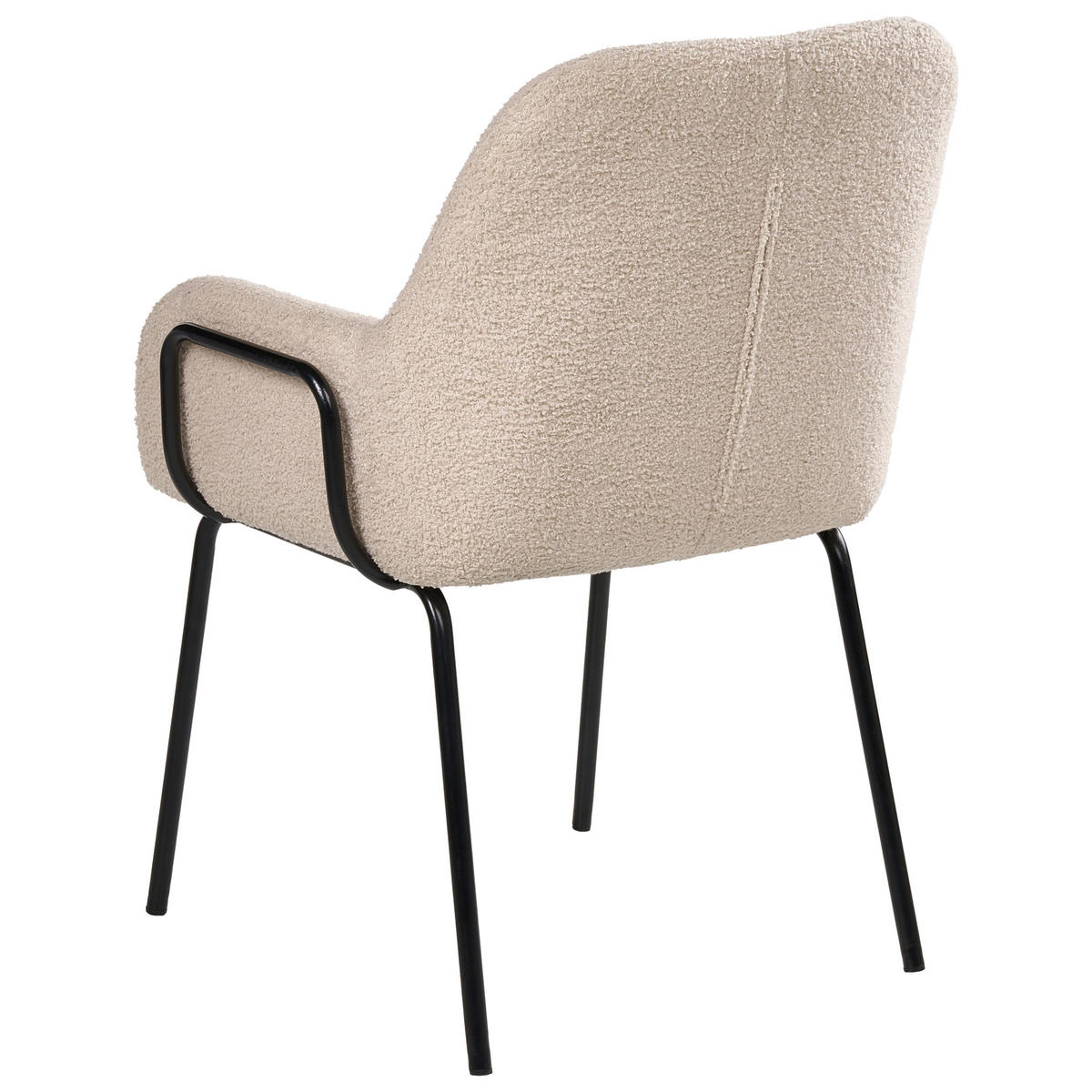ESSZIMMERSTUHL Bouclé Hellbeige Algona - Beige, Textil (61/84/57cm) - Beliani