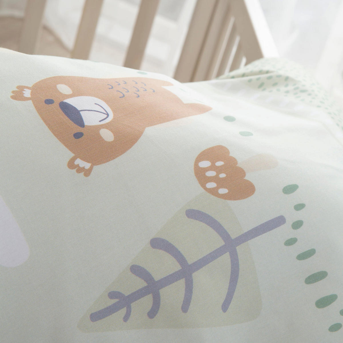 KINDERBETTWÄSCHE - Woodland Buddies - 80 x 80 cm - Grün, Textil (80/80cm) - Roba