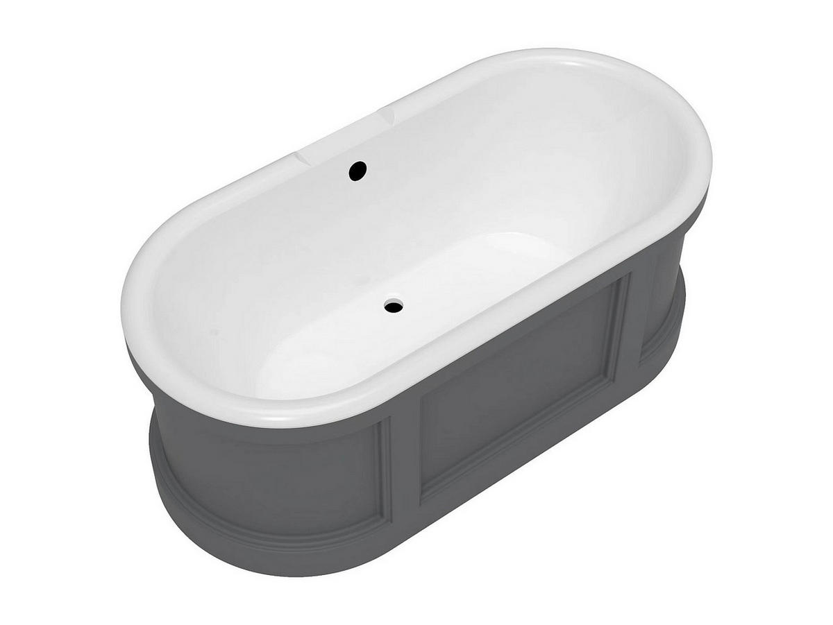 FREISTEHENDE Badewanne - 1 Person - Acryl - Grau - Grau, Kunststoff (151/60/73.5cm) - Vente-Unique