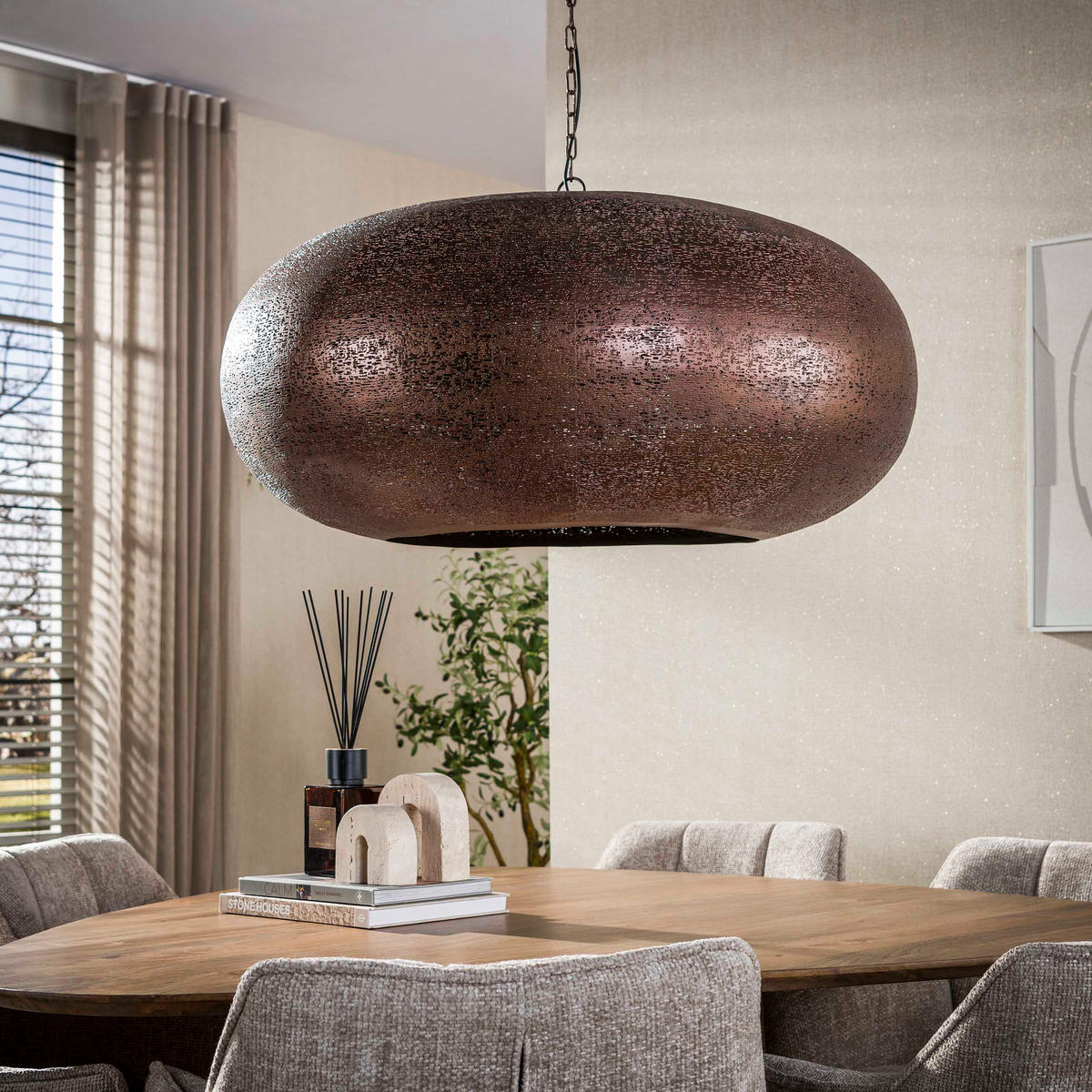HÄNGELEUCHTE Cielo Braun 90/90/150 cm - Braun, Glas (90/90/150cm) - Hoyz Collection