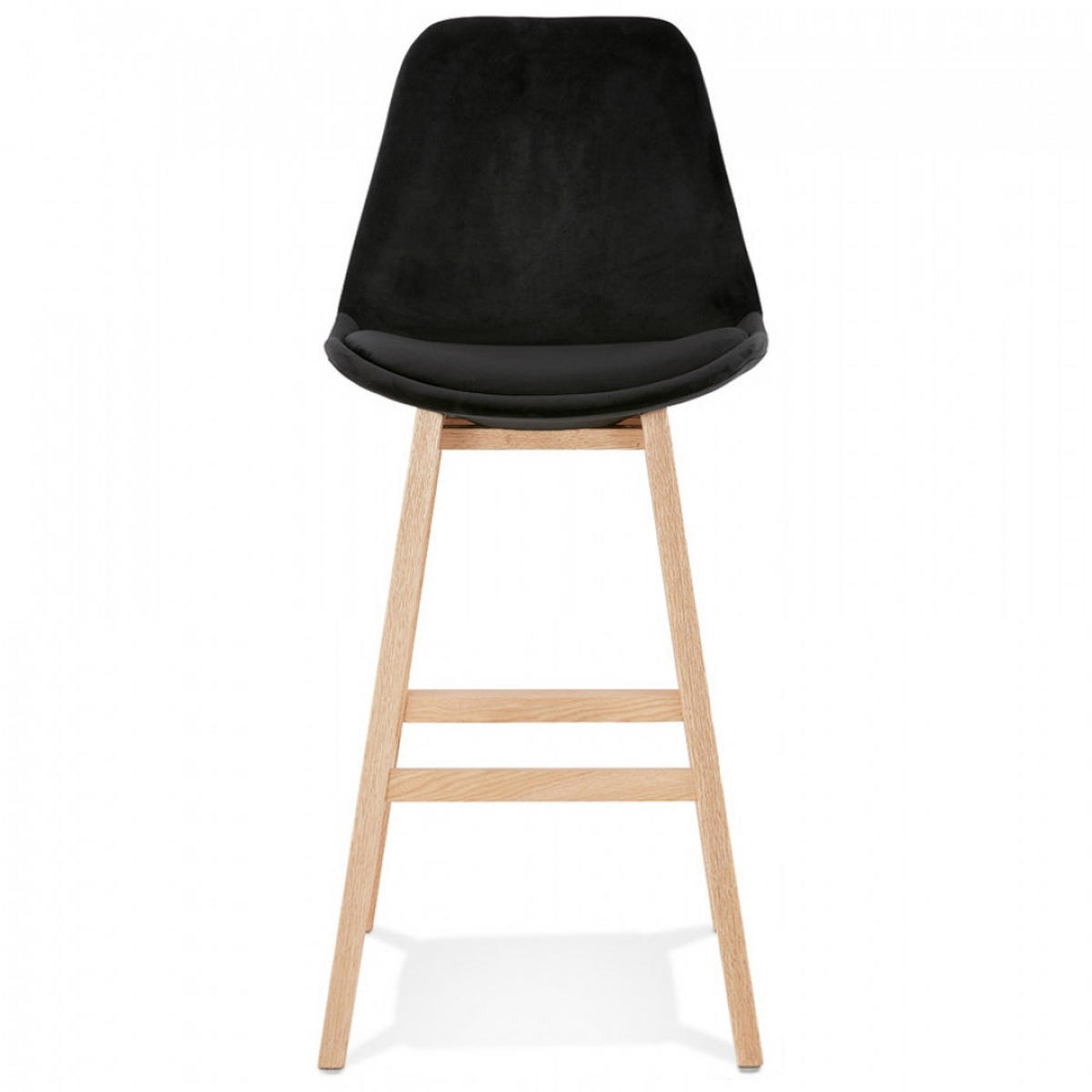 BARHOCKER Schwarz 48x113x56cm - Schwarz, Holz/Textil (48/113/56cm) - AlterEgo