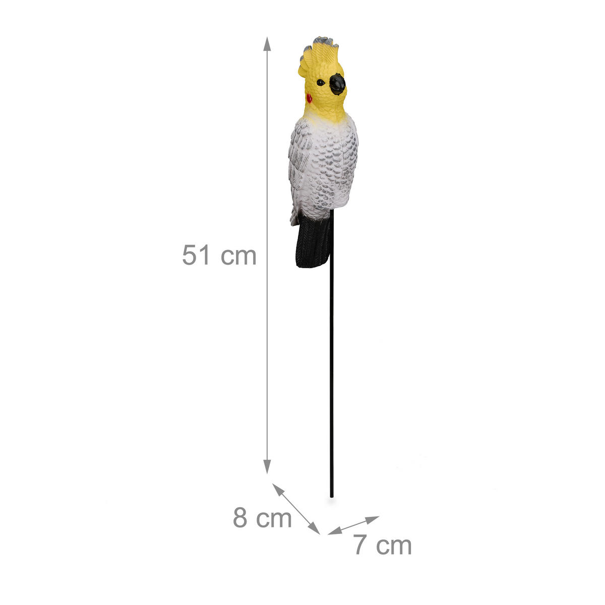 PAPAGEI-DEKO - Multicolor, Kunststoff (8cm) - Relaxdays