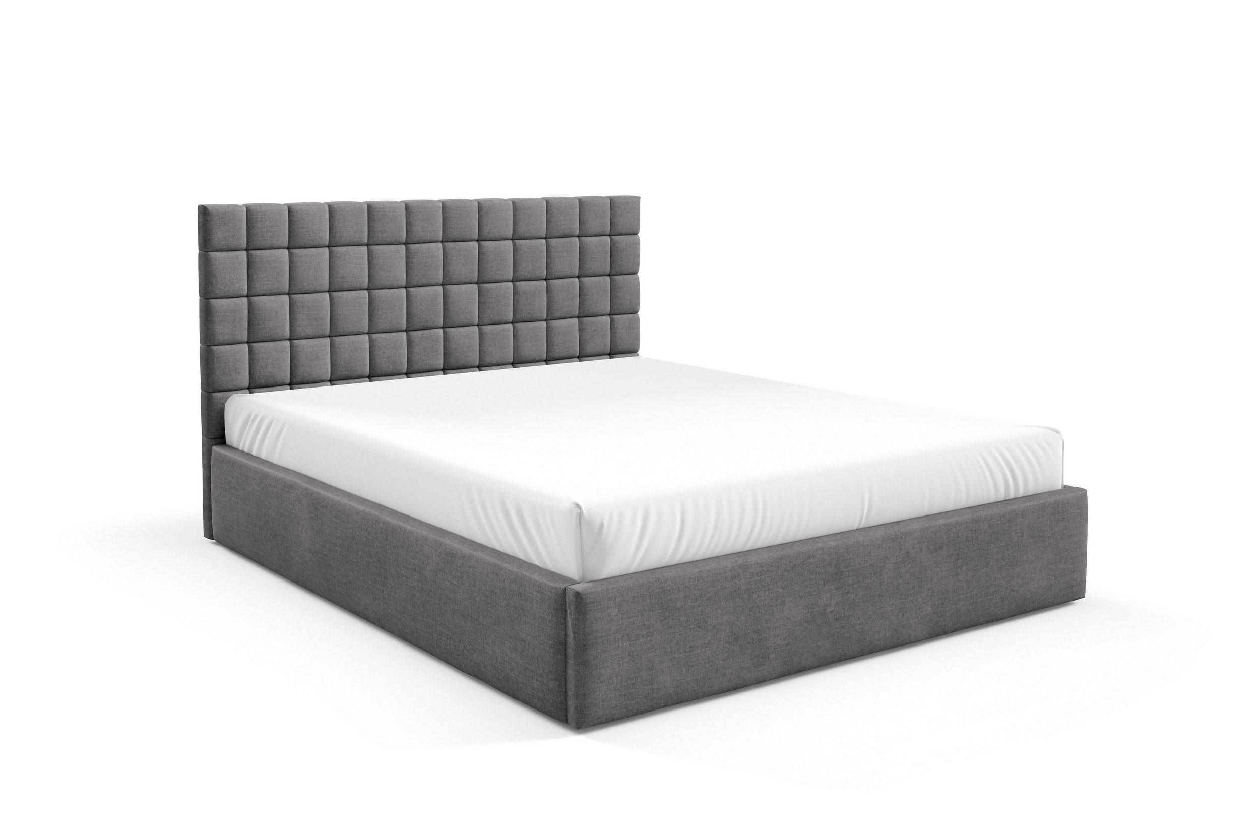 POLSTERBETT BEZA III - Dunkelgrau - Dunkelgrau, Holz/Textil (140/200cm) - AN-Moebel 4u