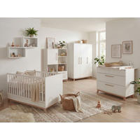 BABYZIMMER Mega-Set LINA 6-tlg. - Walnussfarben/Weiß, Holz/Holzwerkstoff (1/1/1cm) - arthur berndt