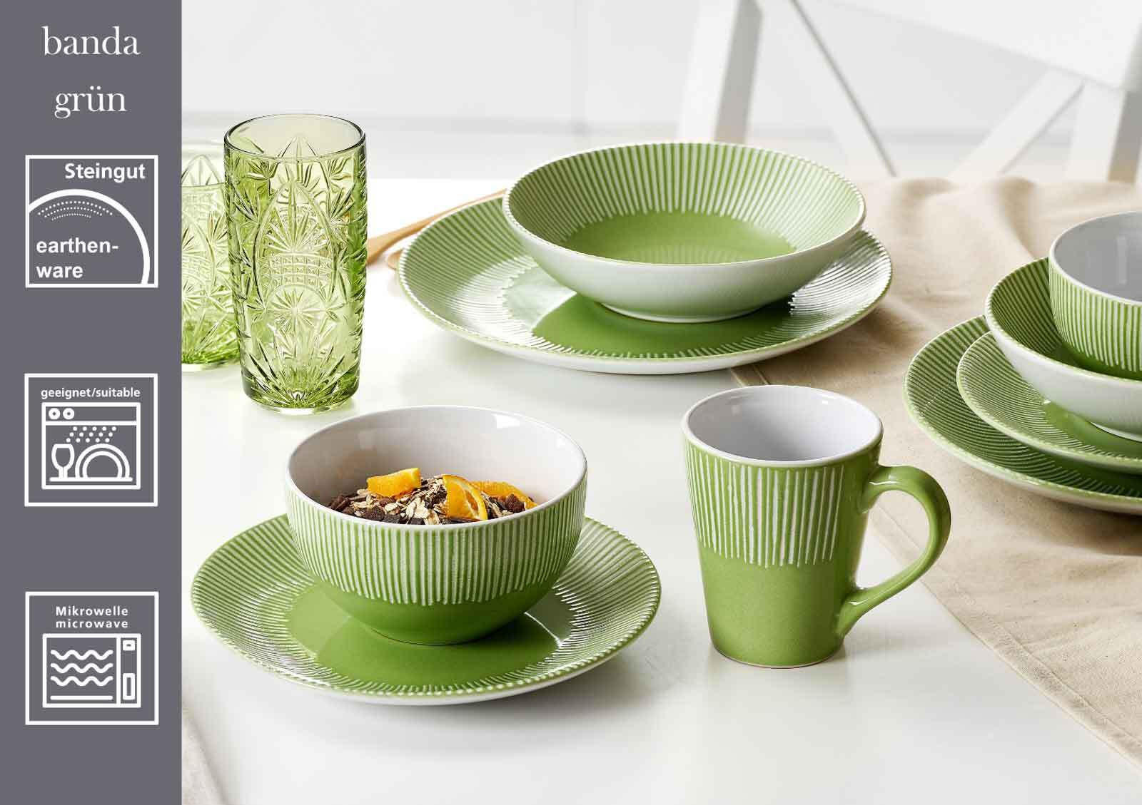 DESSERTTELLER Banda Grün ø 21 cm 6er Set - Grün, Keramik (21cm) - Ritzenhoff Breker