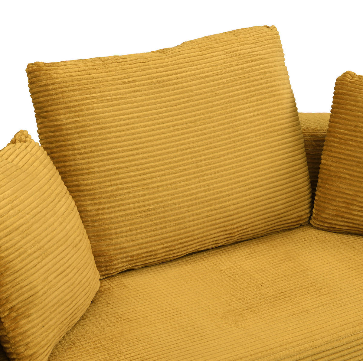 SOFA-BETT klappbar 173 x 176 cm Gelb - Gelb, Kunststoff (176/40/173cm) - Meubliv