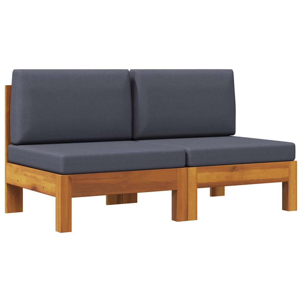 GARTENSOFA KYXH 63/60/61 cm （2er-set) - Grau, Holz (63/60/61cm) - ZMH