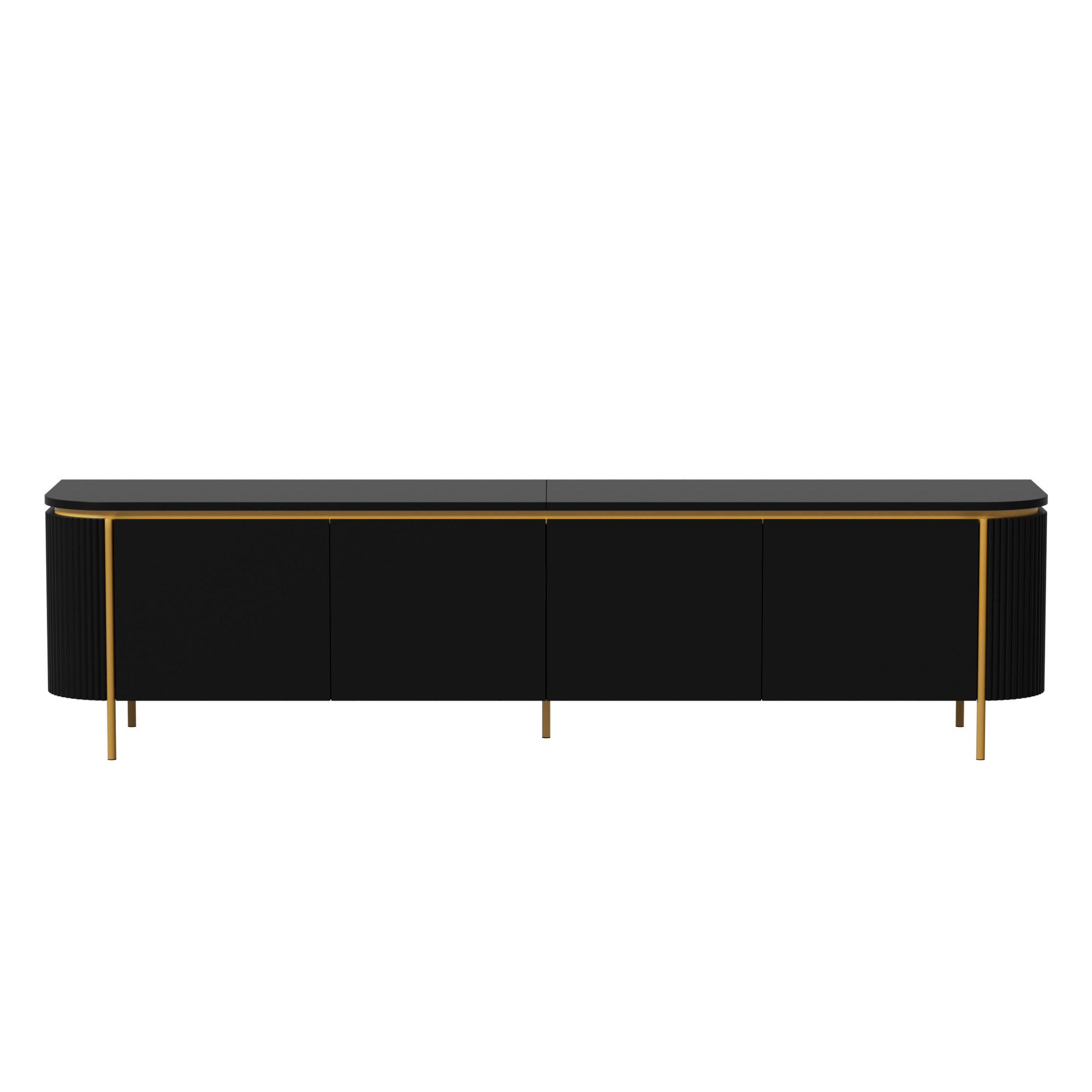 Urban Meuble Tv-Lowboard Schwarz 180x46x38 cm