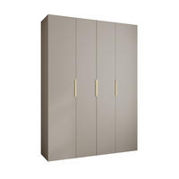 DREHTÜRENSCHRANK 245,5/180/40 4-türig - Kaschmir/Goldfarben, Holz/Metall (180/245.5/40cm) - Abiks Möbel