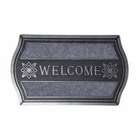 FUSSMATTE Welcome silber-grau, geschwungen 45/75 cm - Grau, Naturmaterialen (45/75cm) - Homescapes