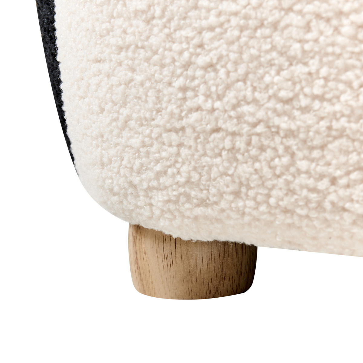 KINDERSESSEL Cremeweiß Fyn - Schwarz/Weiß, Textil (50/60/55cm) - Beliani