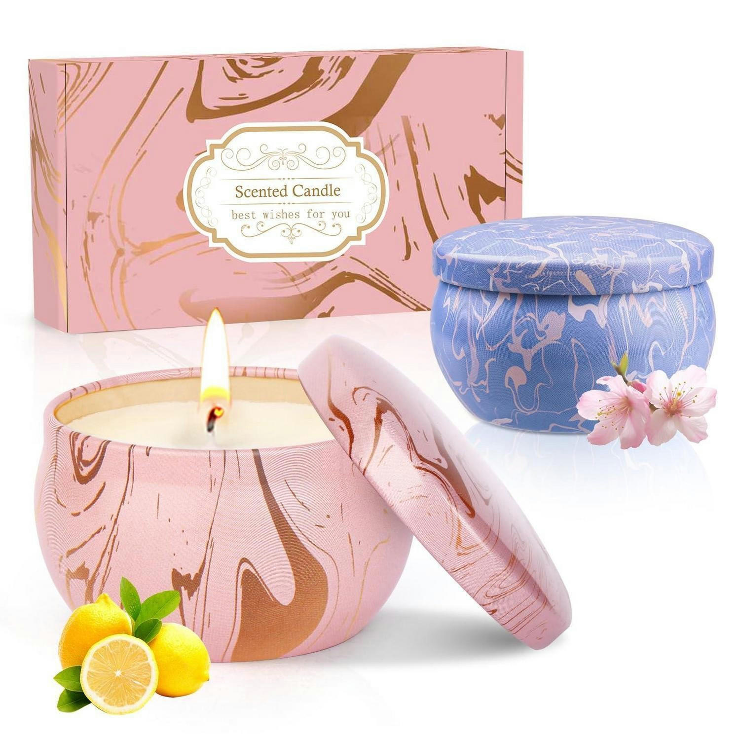 DUFTKERZEN Geschenkset 2-teilig Sojawachs Aromatherapie - Multicolor, Paraffin (5cm)