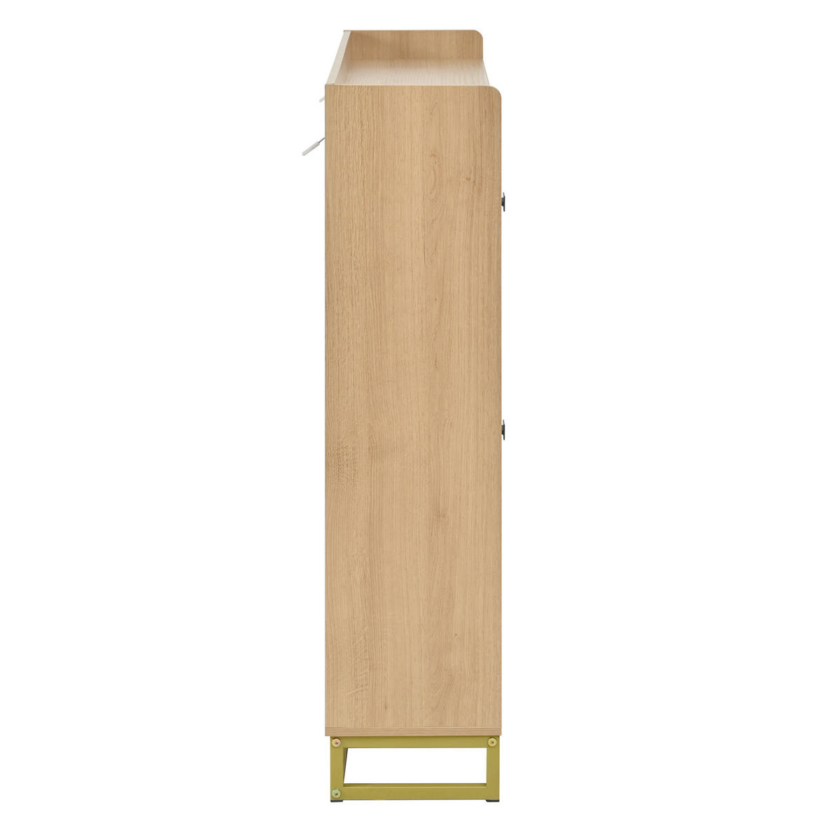 SCHUHSCHRANK aus MDF 110x24x100cm in Natur mit Soft-Close - Naturfarben, Holzwerkstoff (110/100/24cm) - Modfu