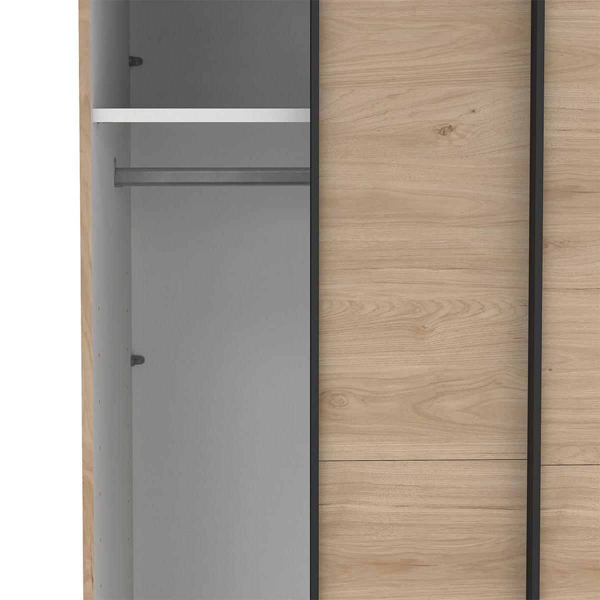 SCHIEBETÜRENSCHRANK, Como, Eiche, Holzwerkstoff, 119 x 67 x 221 cm - Eichefarben, Holzwerkstoff (119/221/67cm) - ebuy24