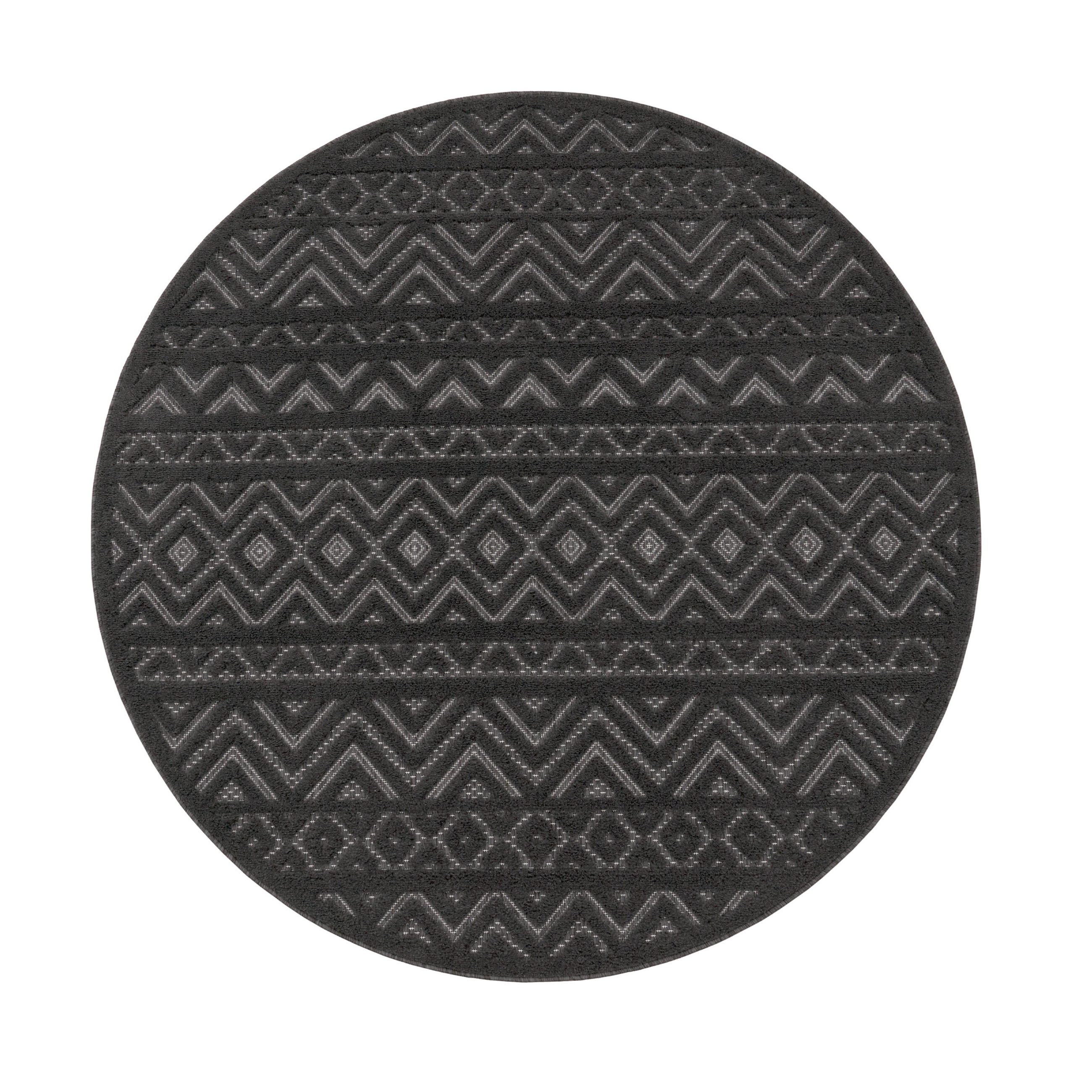 OUTDOORTEPPICH 160/160 cm Livorno 673 - Anthrazit, Textil (160/160cm) - Paco Home