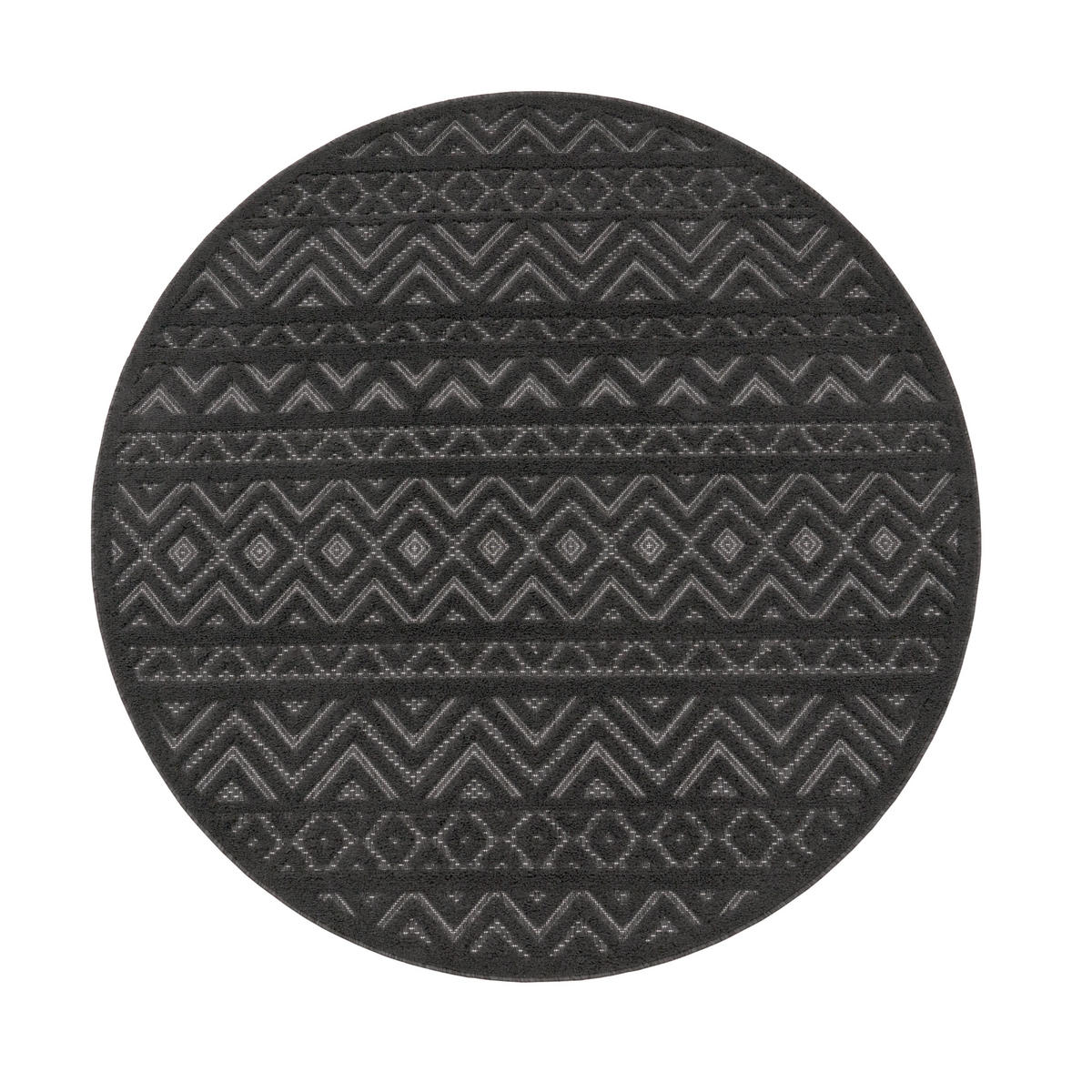 OUTDOORTEPPICH 160/160 cm Livorno 673 - Anthrazit, Textil (160/160cm) - Paco Home