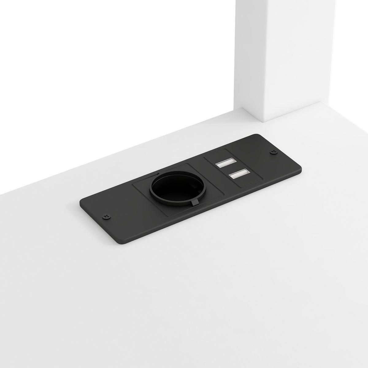 HOCHBETT 140/200 cm in Weiß mit 2 Schubladen, Regal, LED und USB Massivholz & MDF - Weiß, Holz/Holzwerkstoff (140/200cm) - CHICFURN