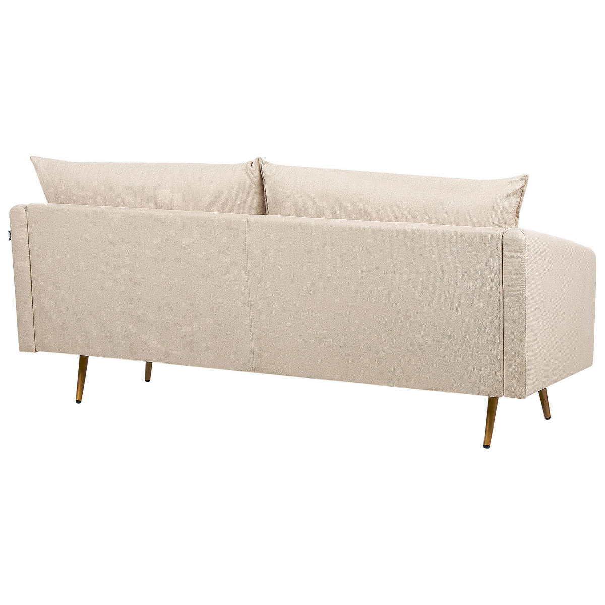 5-SITZER-SOFA SET Samtstoff beige mit goldenen Beinen Maura - Beige/Goldfarben, Textil (78/78/185cm) - Beliani