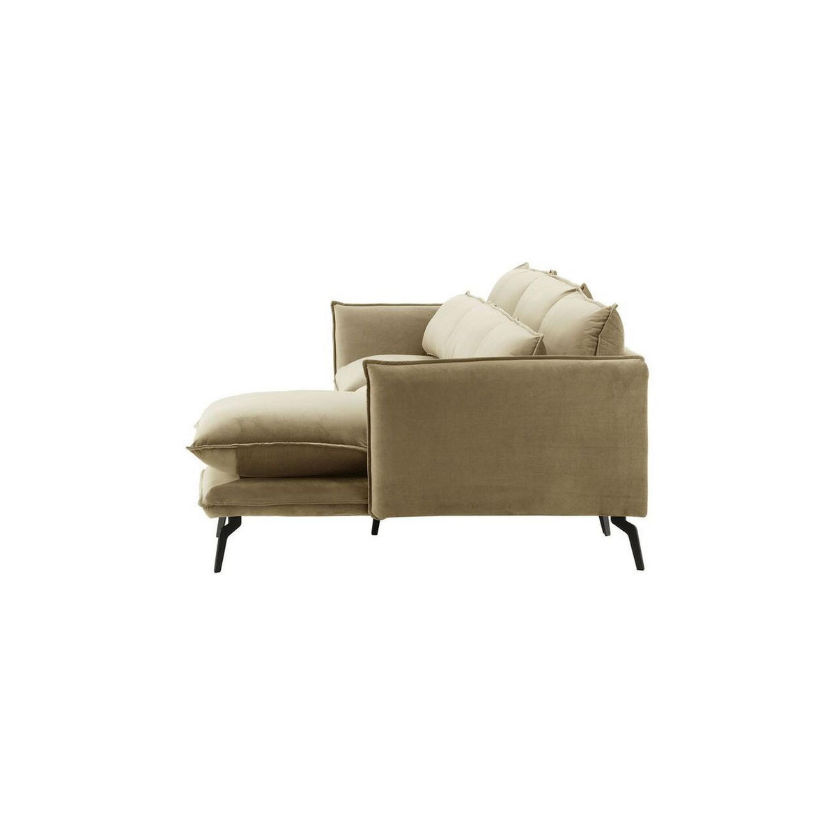 ECKSOFA Layla Rechts-Velluto 3 - Beige, Holz/Textil (278/160cm)