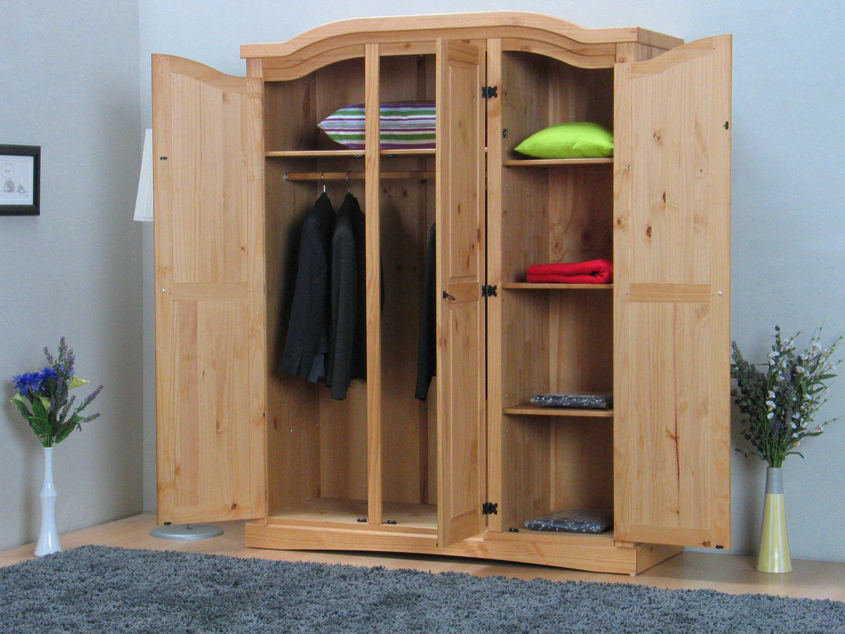 KLEIDERSCHRANK natur - Braun, Holz/Textil (152/193/54cm) - ebuy24