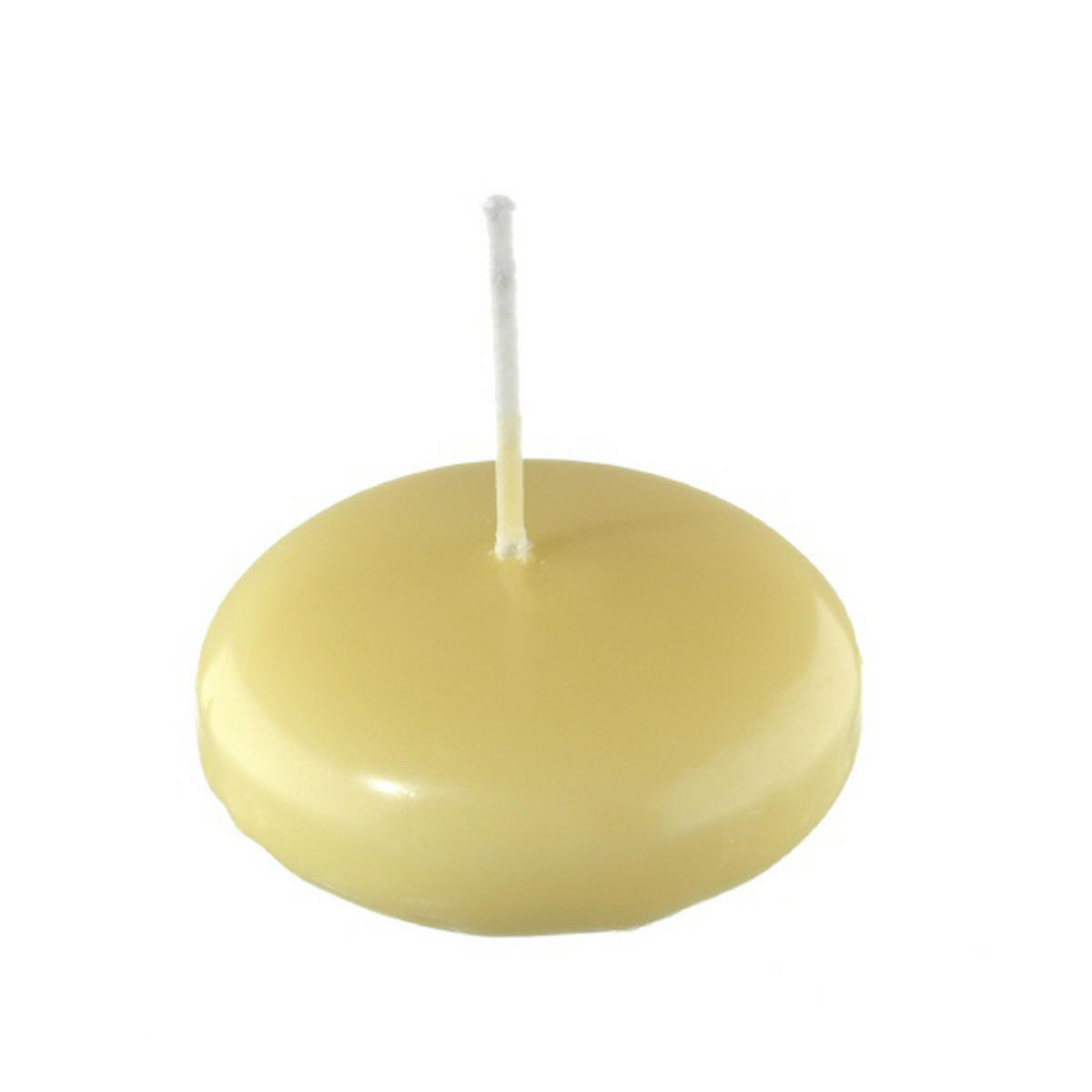 SCHWIMMKERZEN Grapefruit Gelb 32 x Ø 80 mm, 8 Stück - Hellgelb, Paraffin (8/3.2/3.2cm) - Kopschitz Kerzen