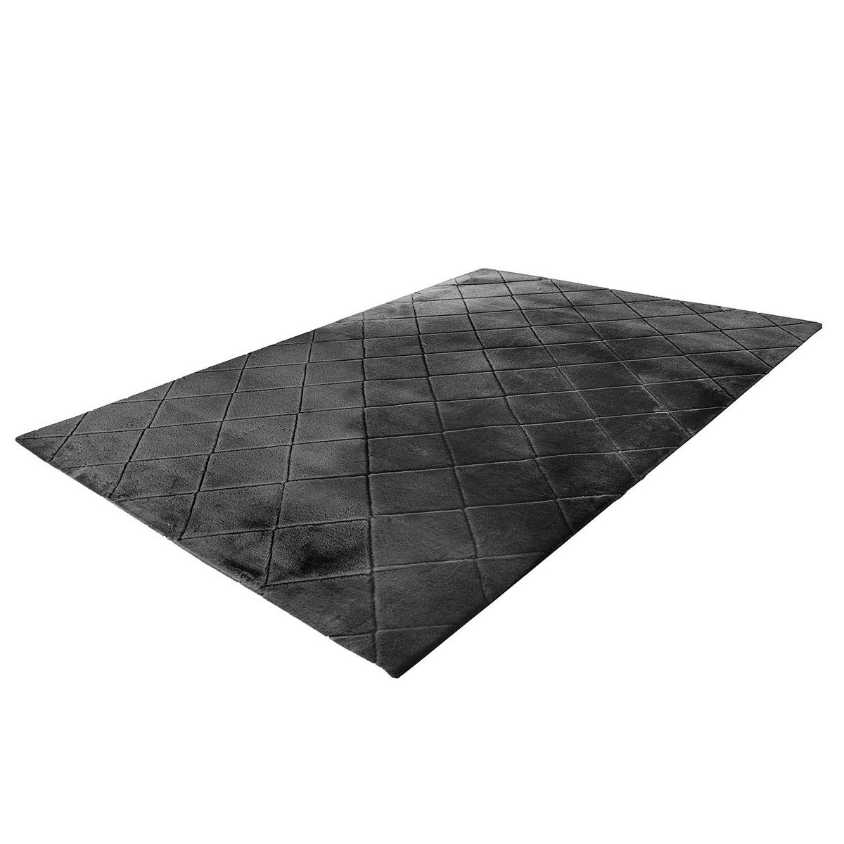HOCHFLOR-TEPPICH Moment 600 Graphite 160x230 cm - Anthrazit, Textil (160/230cm) - carpet city