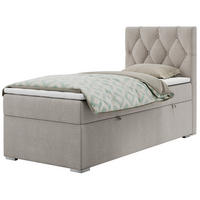 BOXBETT ALDA 90/200 Beige Struktur - H4 - Rechts Seite - Beige, Holz/Textil (90/200cm) - MKS