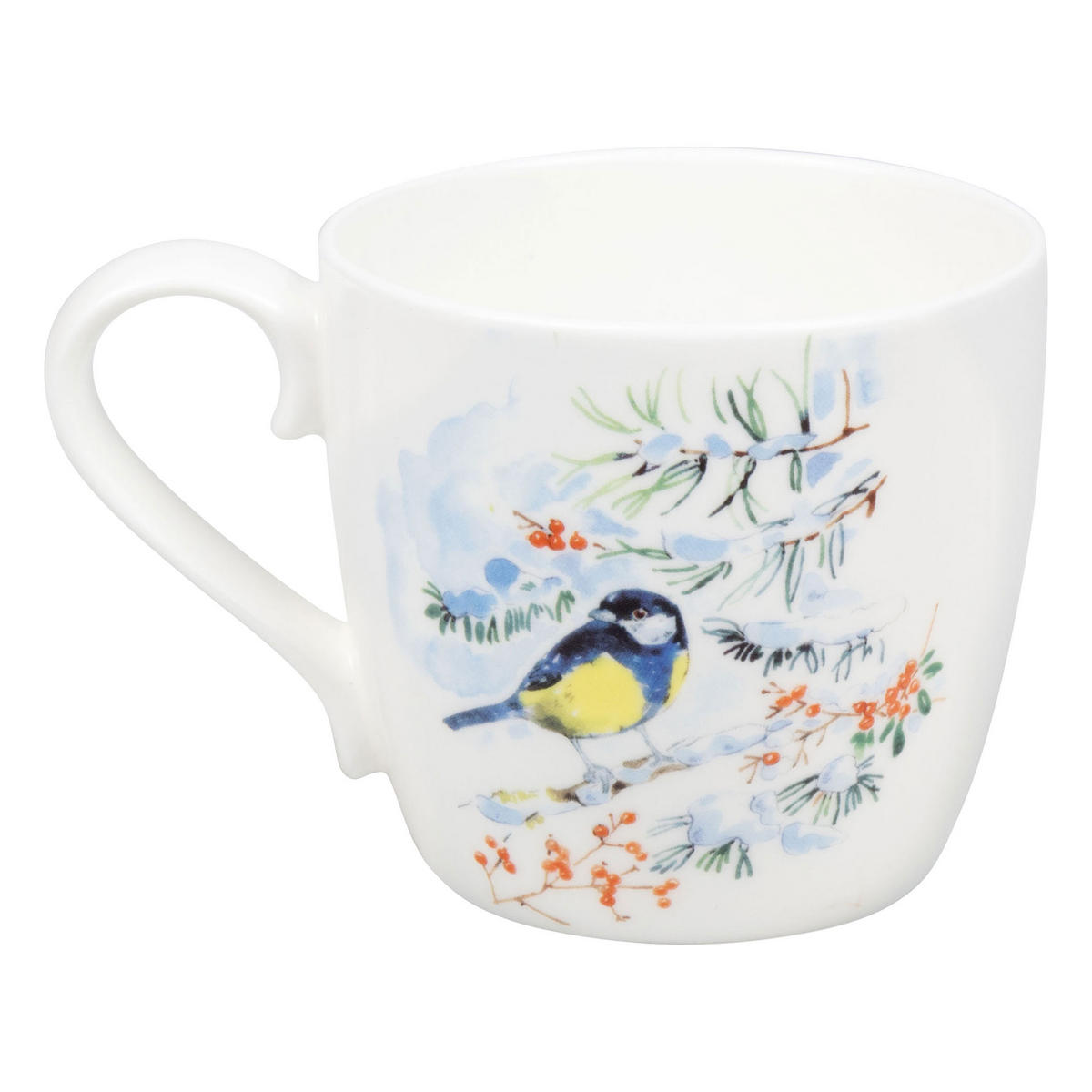 KAFFEEBECHER Winter Bird - Naturfarben, Keramik (0.45L) - Könitz