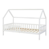 HAUSBETT Ydre - Weiß, Holz (90/200cm) - [en.casa]