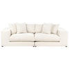 3-SITZER-SOFA cremeweiß mit Kissen Glorvika II - Weiß, Textil (240/58/120cm) - Beliani