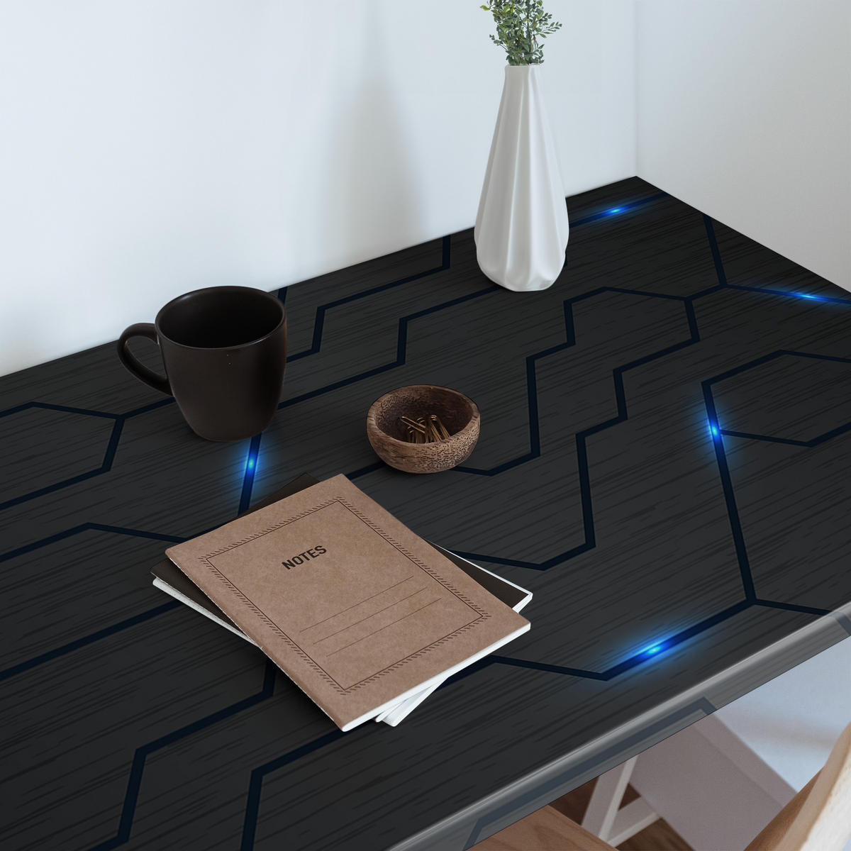 MÖBLAUFKLEBER 100x50 cm grau - Titanfarben, Kunststoff (100/50/0.1cm) - Wallfluent